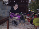 Morwenna playing santa